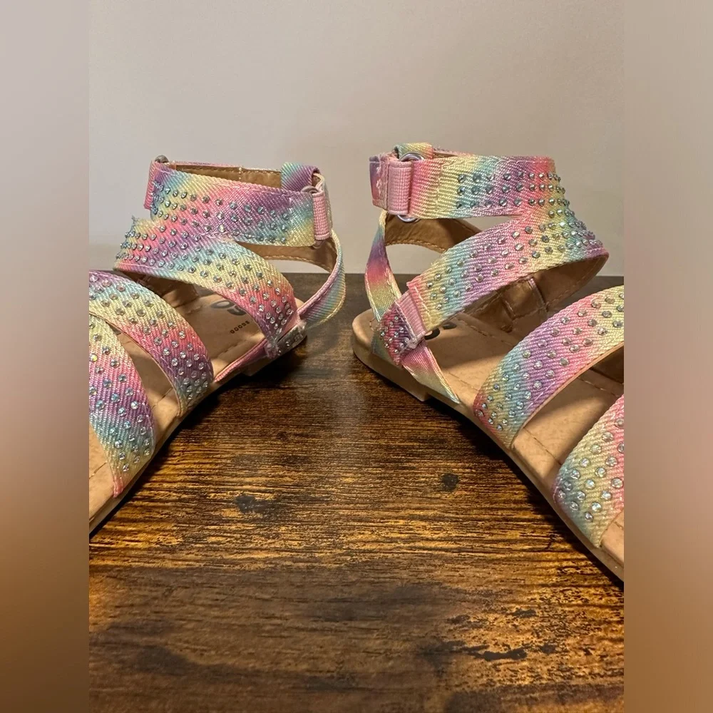 SO Toddler Girls Cecilaa Rainbow Gladiator Sandals NWT Size 12